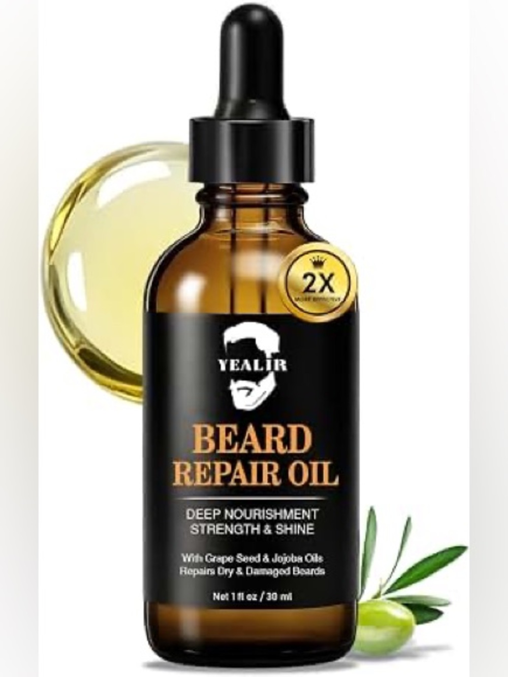 YEALIR Beard Repair Oil (1 fl oz / 30 ml NWT